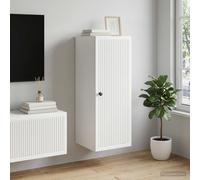 vidaXL Mobiletto a muro Bianco 33 x 34,5 x 90 cm Legno ingegnerizzato