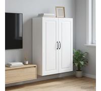 vidaXL Mobiletto a muro Bianco 66 x 34,5 x 90 cm Legno ingegnerizzato, Armadio alla moda per la casa, deposito multiuso, organizzatore versatile per il tuo spazio