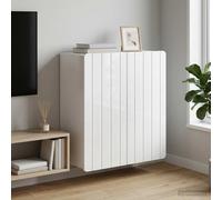 vidaXL Wandkast Hoogglans Wit 59 x 31 x 64 cm Bewerkt hout
