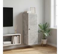 vidaXL Mobiletto a muro Grigio Cemento 33 x 34,5 x 90 cm