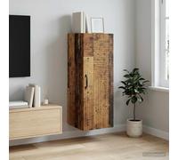 vidaXL Mobiletto a muro Legno antico 33 x 34,5 x 90 cm