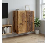 vidaXL Mobiletto a muro Legno antico 59 x 31 x 60 cm, Mobile da parete vintage per soggiorno, organizer rettangolare, design efficace per ottimizzare spazio