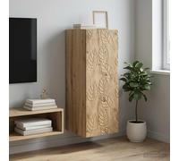 vidaXL Mobiletto a muro Rovere Artigianale 33 x 34,5 x 90 cm, Armadio da muro vintage, mobile rettangolare con porte, soluzione salvaspazio in legno ingegnerizzato