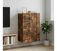 vidaXL Wandkast Gerookt eiken 66 x 34,5 x 92 cm Bewerkt hout