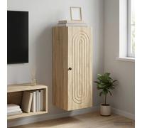 vidaXL Mobiletto a muro Rovere Sonoma 33 x 34,5 x 90 cm
