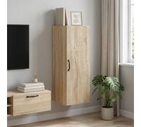 vidaXL Mobiletto a muro Rovere Sonoma 33 x 34,5 x 90 cm, Armadio da Muro Stiloso, Design Vintage, Spazio Ottimizzato, Organizzatore Funzionale per il Soggiorno