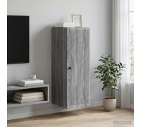 vidaXL Mobiletto a muro Sonoma grigio 33 x 34,5 x 90 cm