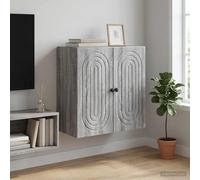 vidaXL Mobiletto a muro Sonoma grigio 59 x 31 x 60 cm, Soggiorno, mobile vintage a parete, armadietto rettangolare, organizer salvaspazio in legno ingegnerizzato