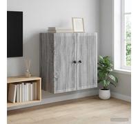 vidaXL Mobiletto a muro Sonoma grigio 59 x 31 x 60 cm, Mobile da parete vintage per soggiorno, organizer rettangolare, design efficace per ottimizzare spazio
