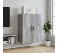 vidaXL Mobiletto a muro Sonoma grigio 66 x 34,5 x 90 cm, Armadio da Muro Stiloso, Design Vintage, Spazio Ottimizzato, Organizzatore Funzionale per il Soggiorno