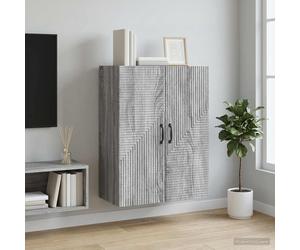 vidaXL Mobiletto a muro Sonoma grigio 66 x 34,5 x 90 cm