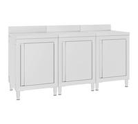 VIDAXL - Mobiletto con Piano di Lavoro 180x60x96 cm in Acciaio Inox