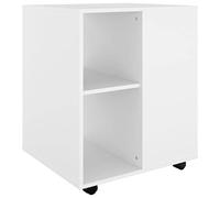 vidaXL Mobiletto con Ruote Bianco 60x53x72 cm in Legno Multistrato