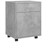 vidaXL Mobiletto con Ruote Grigio Cemento 45x38x54cm Legno Multistrato