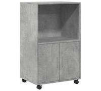 vidaXL Mobiletto con ruote Grigio Cemento 55x40x91 cm in truciolato – Schedario per casa e ufficio