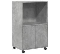 vidaXL Mobiletto con Ruote Grigio Cemento 55x40x91 cm in Truciolato, schedario, armadietto per la casa, armadietto per Ufficio, armadietto per Ufficio