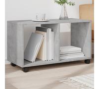 vidaXL Mobiletto con ruote in truciolato Grigio cemento 72x33x42,5 cm