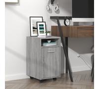 vidaXL Mobiletto con Ruote Grigio Sonoma 33x38x60 cm Legno Multistrato