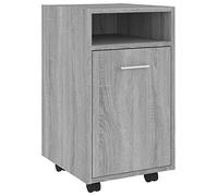 vidaXL Mobiletto con Ruote Grigio Sonoma 33x38x60 cm Legno Multistrato