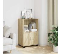 vidaXL Mobiletto con Ruote Rovere Sonoma 55x40x91 cm in Truciolato