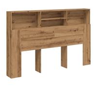 vidaXL Testiera con Contenitore Artigianale 180x19x103,5cm Multistrato, testiera Letto, arredo Camera da Letto, testiera libreria