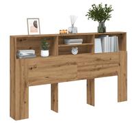 vidaXL Testiera con Contenitore Artigianale 180x19x103,5cm Multistrato, testiera Letto, arredo Camera da Letto, testiera libreria