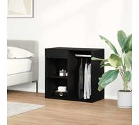 vidaXL Mobiletto Cosmetico con cassetto Rovere Nero 80 x 40 x 75 cm