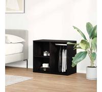 vidaXL Mobiletto Cosmetico con lo scaffale Rovere Nero 80 x 40 x 65 cm