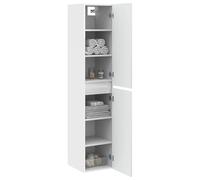 vidaXL Mobiletto da Bagno a Muro Bianco 33 x 34,5 x 160 cm,