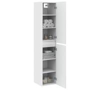 vidaXL Mobiletto da Bagno a Muro Bianco Lucido 33 x 34,5 x 160 cm,