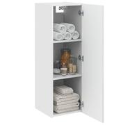 vidaXL Mobiletto da Bagno a Muro Bianco Lucido 33 x 34,5 x 60 cm,