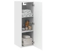 vidaXL Mobiletto da Bagno a Muro Bianco Lucido 33 x 34,5 x 60 cm,