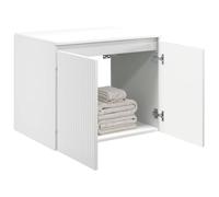 vidaXL Mobiletto da Bagno a Muro Bianco Lucido 62,5 x 44,5 x 50 cm,