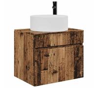 vidaXL Mobiletto da Bagno a Muro Legno antico 59 x 44,5 x 50 cm,