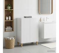 vidaXL Mobiletto da Bagno ARNHEM Bianco Lucido 59,5 x 31 x 80 cm