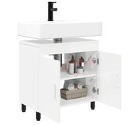 vidaXL Mobiletto da bagno Bianco Lucido 60 x 35 x 60 cm,