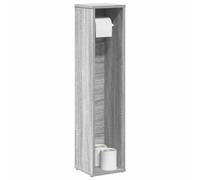 vidaXL Mobiletto da bagno con porta rotolo grigio Sonoma 8,1 x 7,9 x 35,4 cm