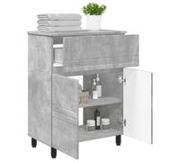 vidaXL Mobiletto da bagno Grigio Cemento 60 x 35 x 80 cm