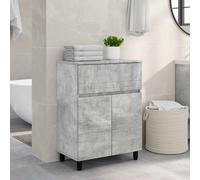 vidaXL Mobiletto da bagno Grigio Cemento 60 x 35 x 80 cm,