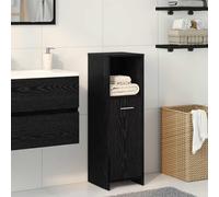 vidaXL Mobiletto da bagno Rovere Nero 30x30x95 cm in Legno Multistrato