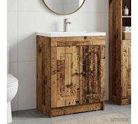 vidaXL Armadietto sottolavello in legno invecchiato, ampio spazio per riporre oggetti, mobile da bagno moderno, unità sottolavello, in legno ingegnerizzato, design contemporaneo