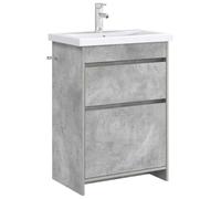 vidaXL Mobiletto da Bagno Sotto Lavabo Grigio Cemento