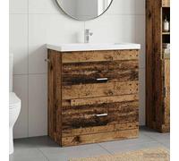 vidaXL Mobiletto da Bagno Sotto Lavabo Legno antico