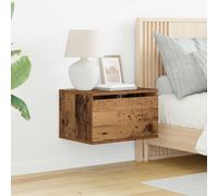 vidaXL Mobiletto da comodino a parete 2 pz Legno vecchio