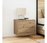 vidaXL Mobiletto da comodino a parete con cassetto rovere artigianale