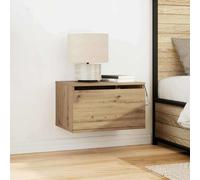 vidaXL Mobiletto da comodino a parete con cassetto rovere artigianale