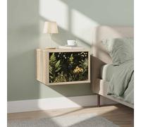 vidaXL Mobiletto da comodino a parete RHENEN Rovere Sonoma
