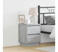 vidaXL Armadio da Notte con Grigio 39 x 34.5 x 50 cm Legno multistrato