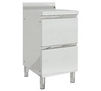 vidaXL Mobiletto da Cucina Commerciale con 2 cassetti 50x60x96 cm