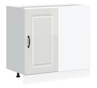 vidaXL Base da Cucina Kalmar Bianco Lucido in Legno Multistrato, Mobile Base lavello, Mobile Base lavello Cucina, Mobile Base Cucina per lavello